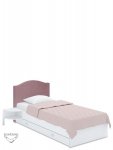 TH.11 - Ліжко з м'яким узголів'ям Bella 90x170 Pink