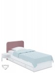 TJ.11 - Ліжко з м'яким узголів'ям Soft 90x190 Pink