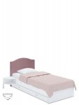 TJ.11 - Ліжко з м'яким узголів'ям Bella 90x190 Pink